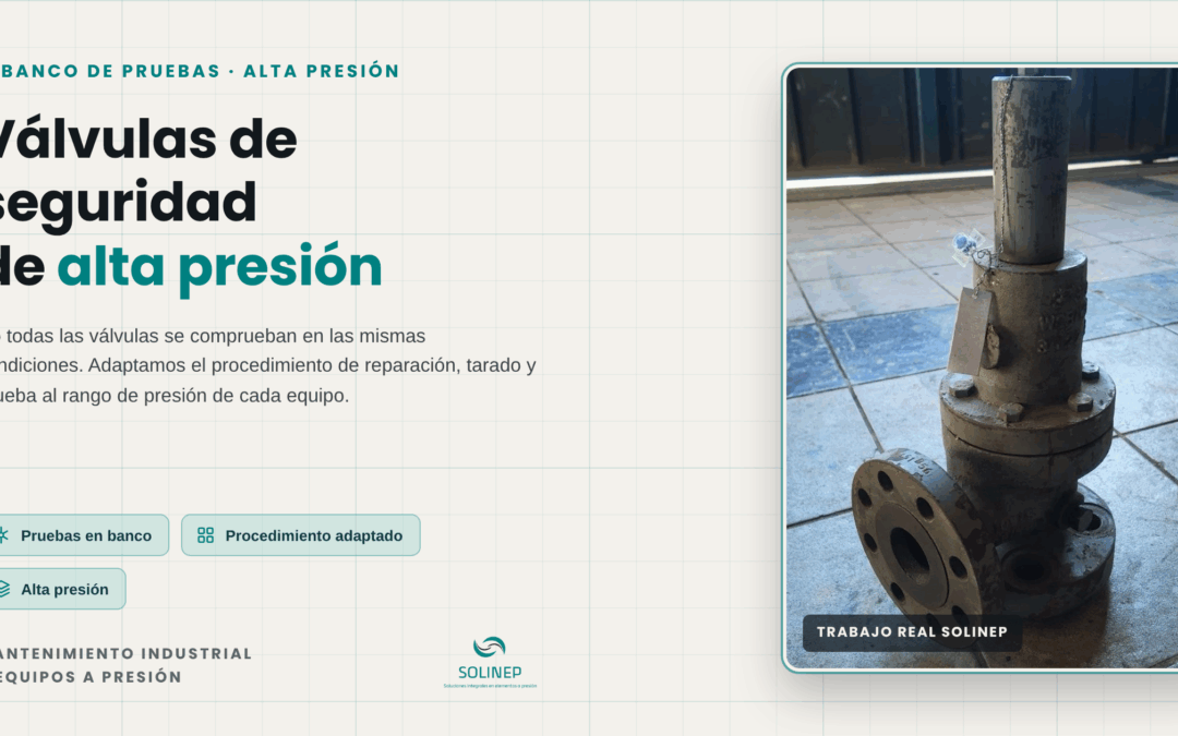 Válvulas de seguridad de alta presión: pruebas en condiciones exigentes